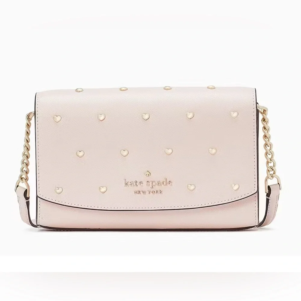SOLD‼️Kate Spade Staci Studded Hearts Crossbody Bag - Picture 1 of 7